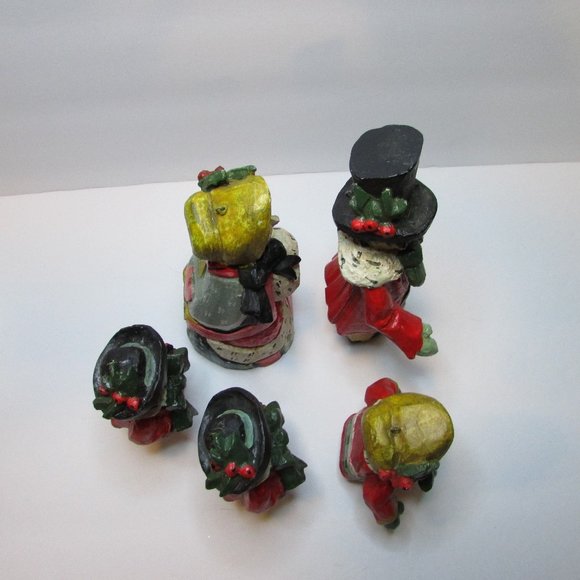 vtg House of Hatten 1991 Victorian Christmas Caroling family carolers figure lot - Picture 9 of 16